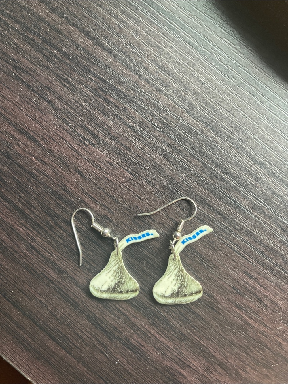 Silver-Tone Hershey Kiss Drop Earrings